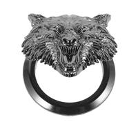 Ciieeo Cache de Bouton D'allumage Voiture Installation Facile en Métal Noir, Protection Anti-rayures Tête de Loup pour Décoration Intérieure Automobile Féminine
