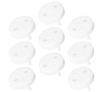 Ciieeo Cache-prises de sécurité bébé en plastique blanc 10pcs compatibles toutes prises françaises protection enfant pour écoles et foyers