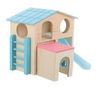 Ciieeo Cachette pour Hamster avec Échelle et Aire de Jeux Maison de Jeu pour Animaux de Compagnie Refuge Sombre pour Repos