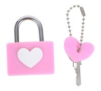 Ciieeo Cadenas de Cœur avec Clé Mini Cadenas Métallique Rose pour Mariage et Voyage pour Couple Présent Romantique