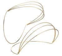 Ciieeo Cadre Couronne Pratique Soi-même en Fer Or 2 Pièces, Facile à Mettre, Base de Décoration Capillaire pour Banquets et Engagements