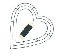 Ciieeo Cadre de Couronne en Fer de Cœur 30 Cm pour Décorations Saint-Valentin et Noël, Kit 1 Pièce 35 Mètres de Fil de Fer pour Créations et Décorations Murales