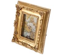 Ciieeo Cadre Photo Décoratif en Résine Rétro pour Chambre, Style Européen Sculpté, Format Portrait, Cadre Photo Mural Poser, Porte-Photo Ancien pour Mariage et Souvenir, Décoration