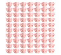 Ciieeo Caissettes à Pâtisserie en Papier Sulfurisé 100 Pcs Moyenne Taille, Rayures Rouges et Blanches, Résistantes la Chaleur pour Cuisson Cupcakes, Muffins et Pâtisseries, Adaptées