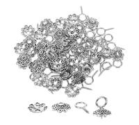 Ciieeo Caps de Perles Alliage pour Fabrication de Bijoux avec Œillets Accessoires pour Bracelets et Colliers DIY Décor Créatif et Polyvalent pour Création Féminine et Masculine