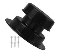 Ciieeo Capuchon D'aération de Toit de Camping-Car Noir en Plastique Kit de Vis, Bouchon de Ventilation de Plomberie VR pour Camping et Remorques, Installation Facile et Ventilation