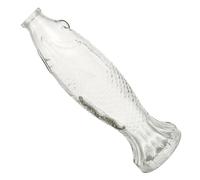 Ciieeo Carafe Poisson en Verre, Vase Transparent de Poisson, Bouchon en Liège, Décoration de Table pour Maison et Bureau