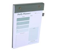 Ciieeo Carnet de Planification Quotidienne A5 Déchirure, Bloc-notes pour L'emploi du Temps Quotidien, Pages à Points et Lignes Horizontales, Agenda Journalier Vert, Organisateur Travail