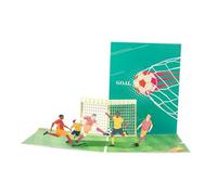 Ciieeo Carte de Vœux Football 3d en Papier Robuste, Carte de Remerciement et D'anniversaire 2022, Design Créatif pour Garçon et Filles et Adultes, Présent Thème Foot pour Supporters, 1