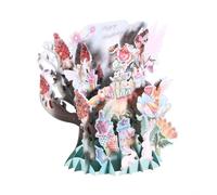 Ciieeo Carte Postale 3d Fleur Féerique en Papier Design Pop-up Détaillé pour Anniversaire et Noël, Carte de Vœux Élégante et Originale Plusieurs styles