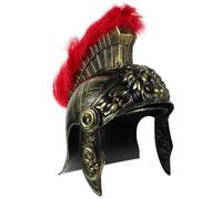 Ciieeo Casque de Soldat Romain Antique, Accessoire de Casque en Plastique Doré, Chapeau de Costume de Cosplay pour Halloween, Carnaval, Soirée à Thème