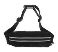 Ciieeo Ceinture Banane de Sport Imperméable et Réfléchissante Ajustable pour Course Randonnée et Fitness Ceinture de Course Légère et Respirante Paquet Banane Noir Uni 1 Pièce