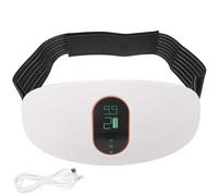 Ciieeo Ceinture de Massage Abdominale Électrique Blanche Masseur Abdominal Vibrant Portable en ABS Hypoallergénique Appareil Minceur pour Ventre pour Fitness et Relaxation à Domicile