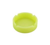 Ciieeo Cendrier Rond Silicone Jaune Lumineux Chaleur et Incassable avec Supports pour pour et Usage Nocturne