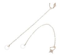 Ciieeo Chaîne Anti-perte pour Écouteurs sans Fil 2 Pcs, Boucles D’oreilles Clips en Alliage Solide, Accessoires Oreille Compatibles Usage Quotidien, Porte-écouteurs Sécurisés et Légers