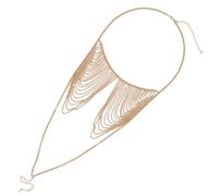 Ciieeo Chaîne de Corps en Alliage Or Pompons, Accessoire Élégant pour Femmes, pour Soirées et Plages, Style Unique et Attirant