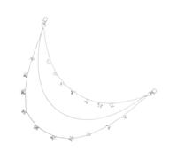 Ciieeo Chaîne de Taille Multi-couches Métal Blanc K Chaîne de Pantalon Élégante Décorative Femme Accessoire Mode Hip-hop et Punk Usage Polyvalent Fermeture Crochet Facile Taille Unique