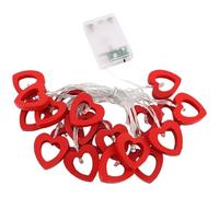 Ciieeo Chaîne Guirlande Lumineuse en Forme d'amour enseigne néon décorations de Coeur pour la Maison Valentines Day Decoration Décor Saint-Valentin Guirlande électrique en Bois Rouge