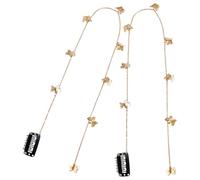 Ciieeo Chaînes de Cheveux pour Tresses Dorées en Fer 2pcs, Accessoires Élégants pour Cheveux de Femmes, pour Mariage et Spectacle
