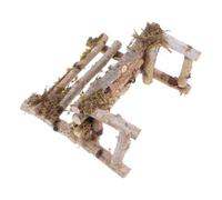 Ciieeo Chaise Miniature en Bois Marron pour Jardin Miniature Détails Réalistes, Accessoire Décoratif Rustique pour Décoration de Maison de Poupée ou Scènes Micro-paysagères