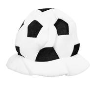Ciieeo Chapeau de Football Noir et Blanc pour Événements Casquette Décorative de Jeu de Foot Accessoire et pour Supporter Votre Équipe pour Photos Compétitions