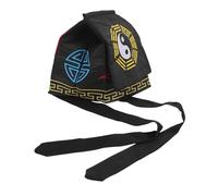 Ciieeo Chapeau Taoïste Noir Chinois pour Déguisement Halloween Style Traditionnel Accessoire de Costume pour Maître Taoïste