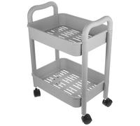 Ciieeo Chariot Utilitaire sur Roues Étagère de Rangement Double Couche en PP Espace de Stockage Design Multi-Usage Cuisine et Bureau