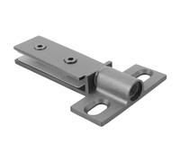 Ciieeo Charnière Pivotante pour Porte Verre 304 Acier Inoxydable Gris Foncé Double Trou Kit Robuste à Barre Carrée Allongée Compatible Portes Coulissantes Résistance Antirouille pour