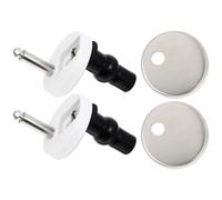 Ciieeo Charnières à Dégagement Rapide en Acier Inoxydable 45 MM pour Siège de Toilette Standard, Kit de Fixation Complet Vis et Boulons, Accessoires Salle de Bain Solide et Compatibles