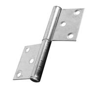 Ciieeo Charnières Amovibles en Fer Robustes 5 Pouces Charnières à Drapeau à Joint Coulissant de Porte Lourdes pour Portes Coupe-Feu Sécurité 1 Paire