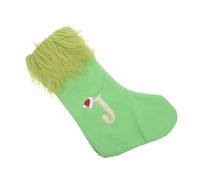 Ciieeo Chaussettes De Noël Géantes à Suspendre Chaussettes Amusantes Vertes avec Broderie Lettre j Sachets Cadeaux De Noël Décoratifs