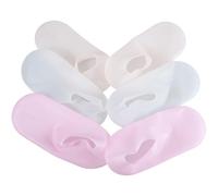 Ciieeo Chaussettes de Soin des Pieds en Silicone Résistantes à L'eau L'huile, Film de Protection du Pied Anti-crevasses, Lot de 3 Paires pour Masque Hydratant et Pédicure à Domicile