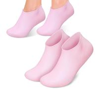 Ciieeo Chaussettes en Silicone Hydratantes Taille Xl Semelle Antidérapante Réutilisable 2 Paires Soin des Pieds Spa pour Pointure 41-43 pour Femmes