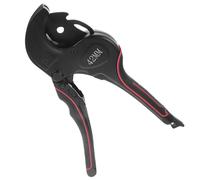 Ciieeo Ciseaux à Tubes Professionnels pour Plomberie, Coupe-Tubes Manuel Noir Taille Moyenne 0-42 MM, Outil à Main Robuste pour PVC et Plastique, Équipement de Découpe pour