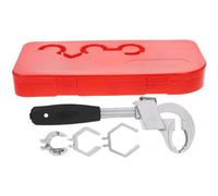 Ciieeo Clé Multifonctionnelle à Ressort Clé à Molette Réglable à Double Extrémité en Alliage D'aluminium Noir, Texture Antidérapante, pour Écrous de Robinet et Sanitaires, Plomberie
