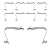 Ciieeo Clip à Ressort à Bouton-Poussoir Double Tête 6 Mm en Acier Nickelé, Clips à Pression pour Pagaie de Kayak, 10 Pièces, Fixation Télescopique pour Poteaux de Tente et Parapluie,