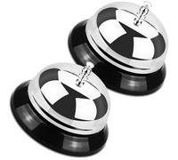 Ciieeo Cloches D’appel Métal 2 Pièces Petit Format, Sonnette de Table pour Restaurant et Bureau, Son Clair et Puissant, Usage Hôtel, la Cuisine, Réception, Clochette D’appel Pratique