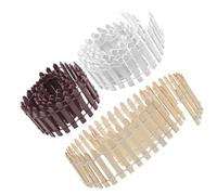 Ciieeo Clôture Décorative Échelle Précise Miniature en Bois Blanc 3 Pièces Installation Facile pour Jardin Féerique pour Décoration Extérieure et Pots de Plantes