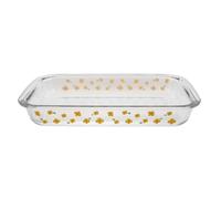 Ciieeo Cocotte en verre : Plat de cuisson rectangulaire de 2,2 L - Passe au four et au micro-ondes - Plat à vapeur pour les dîners de famille - Préparation essentielle des repas de fêtes