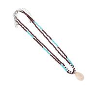 Ciieeo Collier à Breloques de Plage Coloré Pendentif Coquillage en Plastique Léger, Accessoire de Vacances D'été pour Femmes Lors de Séjours la Plage Île, Lot de 2 Pièces