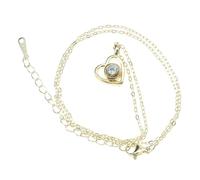 Ciieeo Collier de Projection Cœur Doré Pendentif à Breloque de Cœur Chaîne de Cou Féminine Bijou Romantique pour Femme Présent Saint-Valentin Message « je T’Aime » en 100 Langues