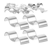 Ciieeo Collier de Serrage 20 Pièces en Acier Inoxydable Argenté M de Double Fixation Structure Rigide Compacte Montage Facile pour Tuyaux de Carburant et Câbles pour Installation Moteur