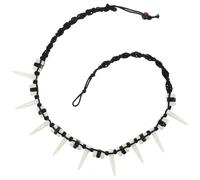 Ciieeo Collier Homme Hand Woven Style Bohème avec Pendentif Dent de Loup Artificielle Accessoire Naturel et Romantique pour Homme Aventurier