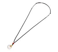 Ciieeo Collier Pendentif Boule 16mm et Corde Tressée Bouchon Doré Porte-souvenir Portable en Verre Transparent pour Cheveux de Bébé, pour Diverses Occasions