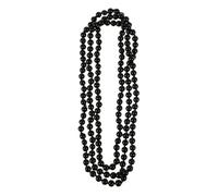 Ciieeo Collier Pendentif en Grosses Perles Noires, Chaîne de Pulls Réglable 142 Cm, Lot de 2 Pièces Résistant Décoloration, pour Tenue Quotidienne et Rendez-