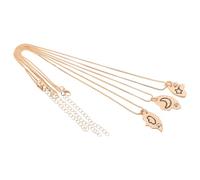 Ciieeo Collier Présent de Diplôme Pendentifs Étoiles, Lune et Nuage en Alliage de Zinc Doré, Délicat et Créatif, pour Fête ou Shopping