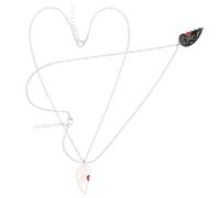 Ciieeo Collier Puzzle De Cœur En Alliage Argenté Pour Couples, Ensemble De Colliers D’amour Polyvalents, Accessoire Romantique Pour Présent Saint-valentin, Taille Medium