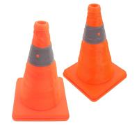 Ciieeo Cônes de Sécurité Routière Multifonctions Pliables, Lot de 2, 30 CM, Bandes Réfléchissantes, pour Contrôle Trafic et Stationnement Interdit, Faciles à Ranger et Transporter
