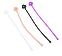 Ciieeo Cordon Élastique Robuste et Facile à Nettoyer en Silicone pour Brosse à Shampoing 4 Pièces Accessoire Maison Voyages