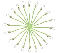 Ciieeo Cordons Élastiques Mini avec Crochets pour Valise Lot de 10pcs en Latex Vert avec Design Élastique Polyvalent pour Activités de Plein Air et Camping